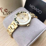  Shop Authentic Movado Bold Gold Dial Gold Steel Strap Watch For Women - 3600382 - Luxxuri