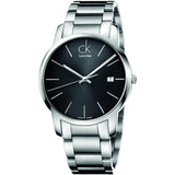  Shop Authentic Calvin Klein City Date Black Dial Silver Steel Strap Watch for Men - K2G2G143 - Luxxuri