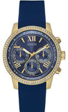  Shop Authentic Guess Sunrise Blue Dial with Diamonds Blue Rubber Strap Watch For Women - W0616L2 - Luxxuri