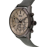  Shop Authentic Hugo Boss Grand Prix Silver Dial Grey Leather Strap Watch for Men - 1513603 - Luxxuri