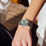  Shop Authentic Breitling Chronomat Automatic 36 Diamonds Green Dial Two Tone Steel Strap Watch for Women - A10380591L1A1 - Luxxuri