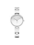  Shop Authentic Calvin Klein Wavy Silver Dial Silver Steel Strap Watch for Women - K9U23146 - Luxxuri