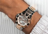  Shop Authentic Guess Sunray Multifunction Crystals Silver Dial Two Tone Steel Strap Watch For Women - GW0616L3 - Luxxuri