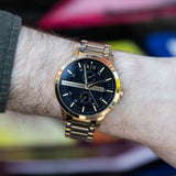  Shop Authentic Armani Exchange Hampton Chronograph Black Dial Gold Steel Strap Watch For Men - AX2122 - Luxxuri