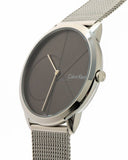  Shop Authentic Calvin Klein Minimal Black Dial Silver Mesh Bracelet Watch for Men - K3M21123 - Luxxuri