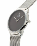  Shop Authentic Calvin Klein Minimal Grey Dial Silver Mesh Bracelet Watch for Women - K3M2212X - Luxxuri