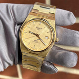  Shop Authentic Tissot PRX Powermatic 80 Gold Dial Gold Steel Strap Watch for Men - T137.407.33.021.00 - Luxxuri