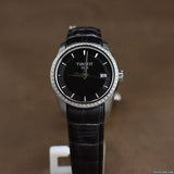  Shop Authentic Tissot T Trend Couturier Diamonds Black Dial Black Leather Strap Watch for Women - T035.210.66.051.00 - Luxxuri