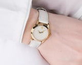  Shop Authentic Gucci G Timeless Quartz White Dial White Leather Strap Watch For Women - YA126580A - Luxxuri