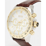  Shop Authentic Hugo Boss Ikon White Dial Brown Leather Strap Watch for Men - 1513174 - Luxxuri