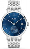  Shop Authentic Hugo Boss Corporal Blue Dial Silver Steel Strap Watch for Men - 1513642 - Luxxuri