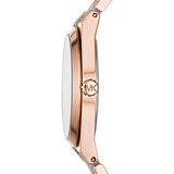  Shop Authentic Michael Kors Channing Quartz Mother of Pearl Pink Dial Two Tone Steel Strap Watch For Women - MK6652 - Luxxuri