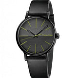  Shop Authentic Calvin Klein Boost Black Dial Black Leather Strap Watch for Men - K7Y214CL - Luxxuri