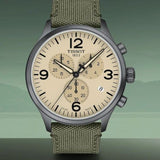  Shop Authentic Tissot T Sport Chrono XL Beige Dial Green Nylon Strap Watch for Men - T116.617.37.267.00 - Luxxuri