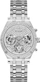  Shop Authentic Guess Heiress Multifunction Diamonds Silver Dial Silver Steel Strap Watch for Women - GW0440L1 - Luxxuri