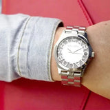  Shop Authentic Marc Jacobs Henry Transparent Silver Dial Silver Steel Strap Watch for Women - MBM3205 - Luxxuri