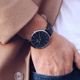  Shop Authentic Daniel Wellington Classic Reading Black Dial Black Leather Strap Watch For Women - DW00100147 - Luxxuri