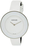  Shop Authentic Calvin Klein Chic White Dial White Leather Strap Watch for Women - K7N23TK2 - Luxxuri