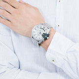  Shop Authentic Diesel Mega Chief Chronograph Silver Dial Silver Steel Strap Watch For Men - DZ4501 - Luxxuri