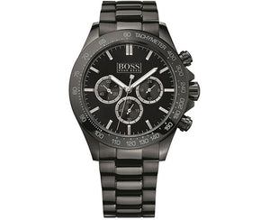  Shop Authentic Hugo Boss Ikon Chronograph Black Dial Black Steel Strap Watch for Men - 1512961 - Luxxuri
