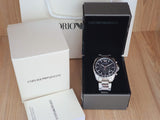  Shop Authentic Emporio Armani Sigma Chronograph Black Dial Silver Steel Strap Watch For Men - AR6098 - Luxxuri