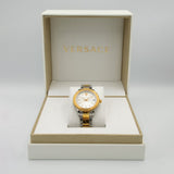  Shop Authentic Versace Hellenyium Silver Dial Two Tone Steel Strap Watch for Women - V12030015 - Luxxuri