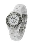 Shop Authentic Chanel J12 Diamonds Quartz White Dial White Steel Strap Watch for Women - J12 H2572 - Luxxuri
