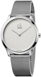  Shop Authentic Calvin Klein Minimal White Dial Silver Mesh Bracelet Watch for Men - K3M2112Y - Luxxuri