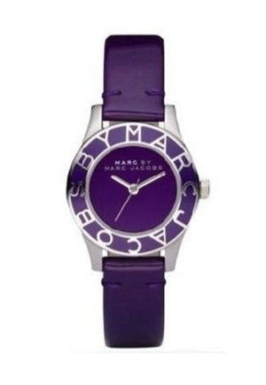  Shop Authentic Marc Jacobs Blade Purple Dial Purple Leather Strap Watch for Women - MBM1158 - Luxxuri