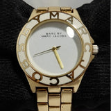  Shop Authentic Marc Jacobs Blade White Dial Gold Steel Strap Watch for Women - MBM3050 - Luxxuri
