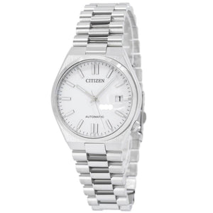  Shop Authentic Citizen Tsuyosa Automatic White Dial Silver Steel Strap Watch For Men - NJ0150-81A - Luxxuri