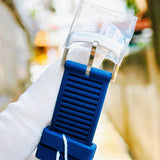  Shop Authentic Salvatore Ferragamo F-80 Blue Dial Blue Rubber Strap Watch For Men - SFHY01122 - Luxxuri