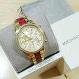  Shop Authentic Michael Kors Ritz Chronograph Gold Dial Two Tone Steel Strap Watch For Women - MK6517 - Luxxuri