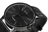  Shop Authentic Calvin Klein Post Minimal Black Dial Black Leather Strap Watch for Men - K7621401 - Luxxuri