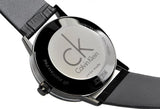  Shop Authentic Calvin Klein Post Minimal Black Dial Black Leather Strap Watch for Men - K7621401 - Luxxuri