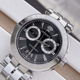  Shop Authentic Versace Aion Chronograph Black Dial Silver Steel Strap Watch for Men - VBR080017 - Luxxuri