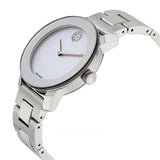  Shop Authentic Movado Bold Crystal Dot Silver Dial Silver Steel Strap Watch For Women - 3600334 - Luxxuri