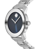  Shop Authentic Movado Bold Blue Dial Silver Steel Strap Watch for Women - 3600396 - Luxxuri