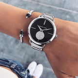  Shop Authentic Michael Kors Portia Black Dial Silver Steel Strap Watch for Women - MK3638 - Luxxuri