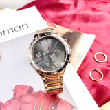  Shop Authentic Tommy Hilfiger Eve Chronograph Quartz Grey Dial Rose Gold Steel Strap Watch For Women - 1782277 - Luxxuri
