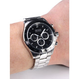  Shop Authentic Hugo Boss Ikon Black Dial Silver Steel Strap Watch for Men - 1512965 - Luxxuri