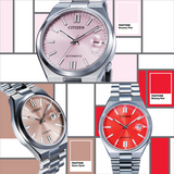  Shop Authentic Citizen x Pantone Automatic Dreamy Pink Dial Silver Steel Strap Watch For Men - NJ0158-89X - Luxxuri