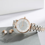  Shop Authentic Emporio Armani Gianni T Bar Quartz White Dial Two Tone Steel Strap Watch For Women - AR80035 - Luxxuri