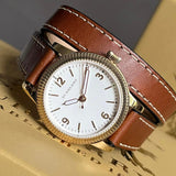  Shop Authentic Burberry Utilitarian White Dial Brown Leather Strap Watch for Women - BU7850 - Luxxuri