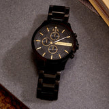  Shop Authentic Armani Exchange Hampton Chronograph Black Dial Black Steel Strap Watch For Men - AX2164 - Luxxuri