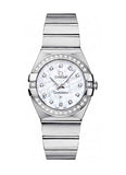  Shop Authentic Omega Constellation Quartz Diamonds Silver Dial Silver Steel Strap Watch for Women - 123.15.27.60.55.004 - Luxxuri