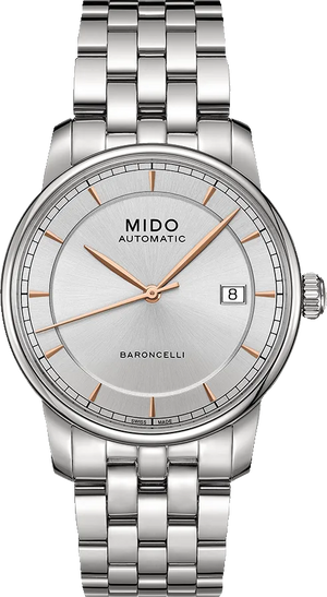  Shop Authentic Mido Baroncelli III Automatic Silver Dial Silver Steel Strap Watch For Women - M7600.4.10.1 - Luxxuri