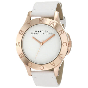  Shop Authentic Marc Jacobs Blade White Dial White Leather Strap Watch for Women - MBM1201 - Luxxuri