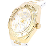  Shop Authentic Guess Luna Diamonds White Dial White Rubber Strap Watch for Women - W0653L3 - Luxxuri
