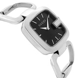  Shop Authentic Gucci G Gucci Black Dial Silver Steel Strap Watch For Women - YA125407 - Luxxuri
